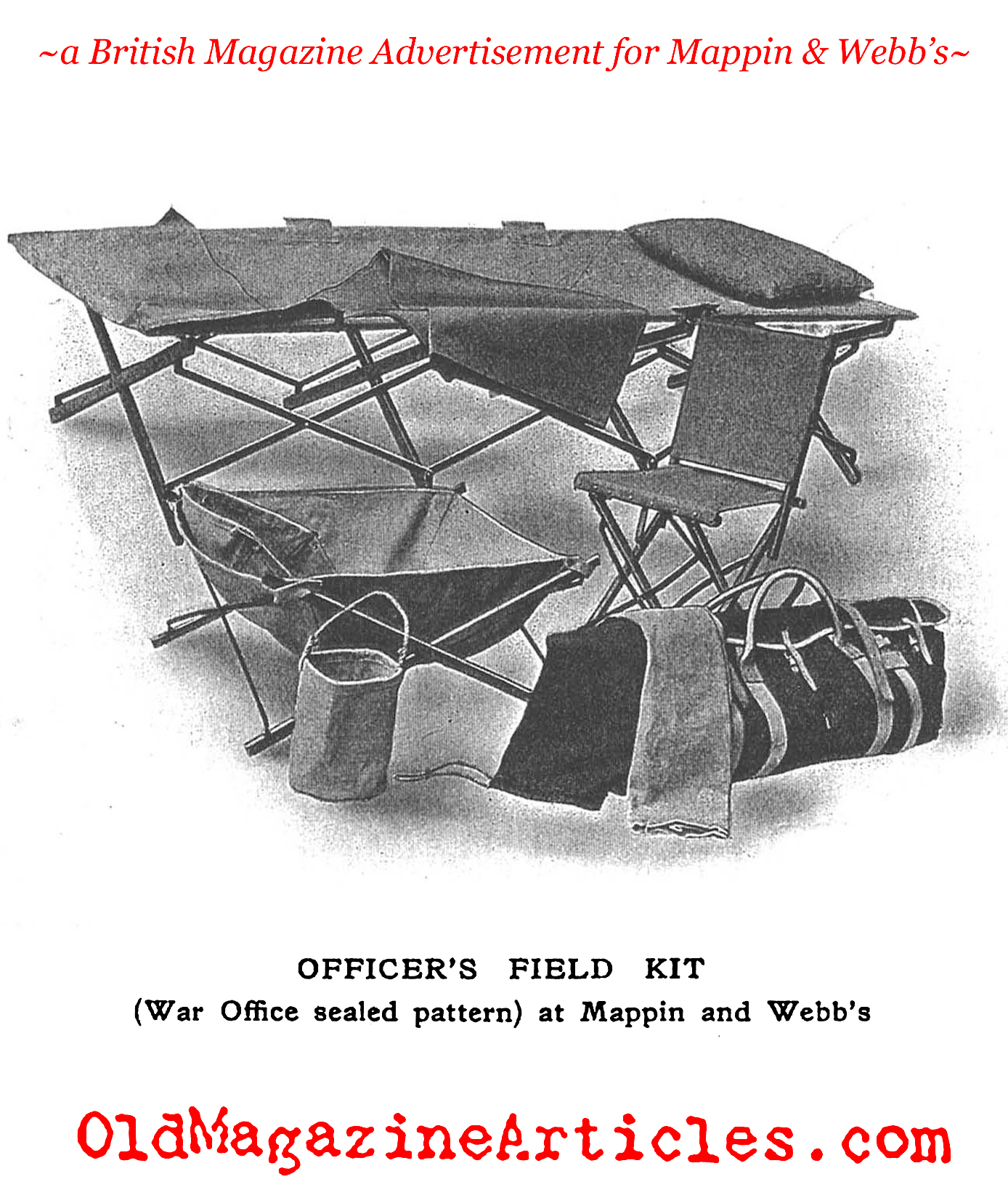 British Military Campaign Furniture  (Mappin and Webb, 1915)